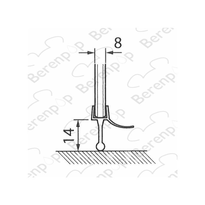 Villeroy en Boch Subway PGR60450460009 Entwässerungsprofil, 200cm, 8mm