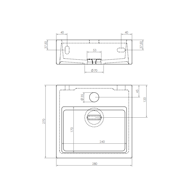 Clou Flush 1 CL0312010 ceramic fountain 28cm matte black
