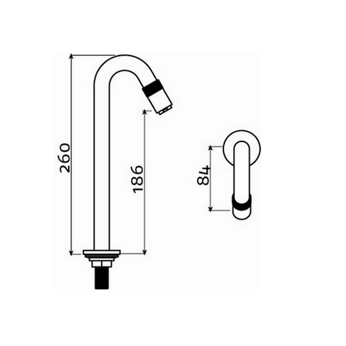 Clou Freddo 10 CL0603014 fountain tap upright chrome