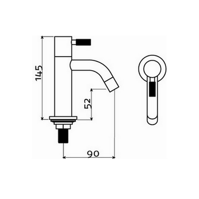 Clou Freddo 2 CL060300141 fountain tap upright stainless steel brushed