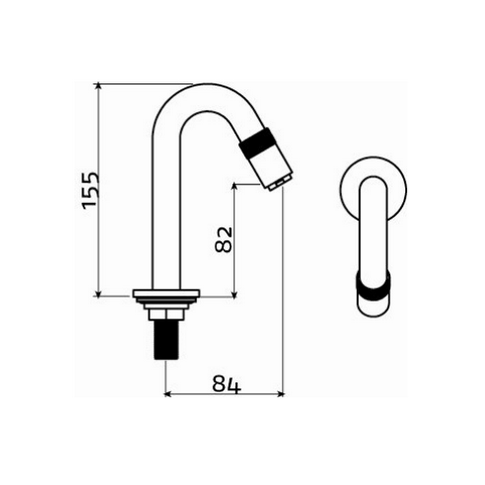 Clou Freddo 9 CL0603013 fountain tap upright chrome