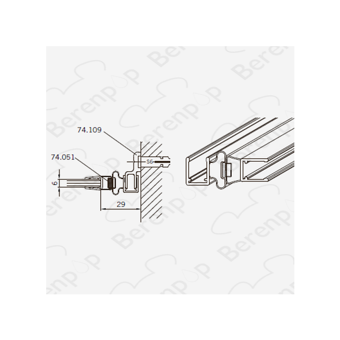 San4U Sealday SD051 magnetic stripe set lateral+straight, 200cm, 6-8mm