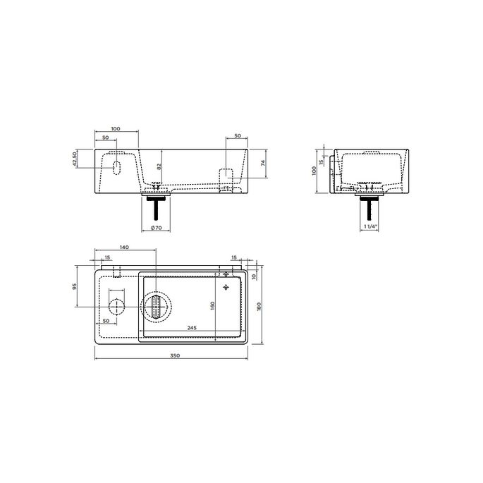 Clou New Flush 3 CL0313432 fountain 35x18cm aluite matte white