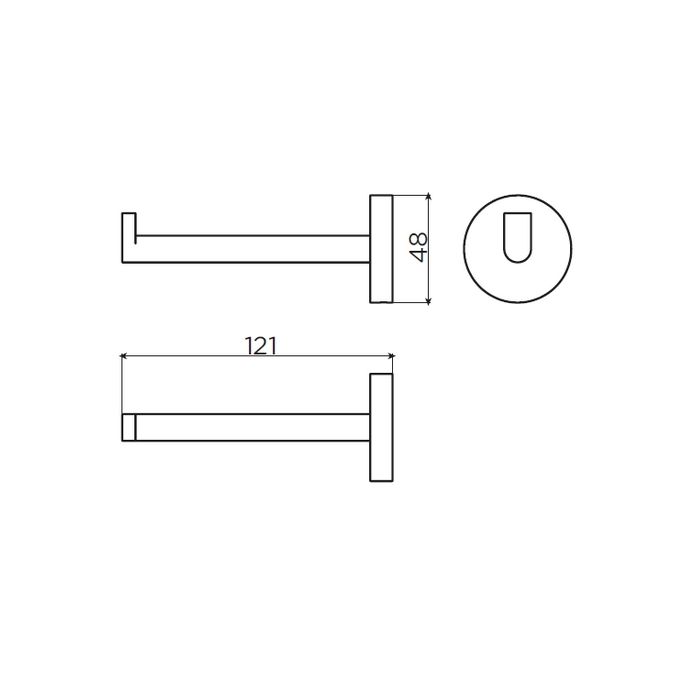 Clou Flat CL090203120 toiletrolhouder zonder klep mat wit