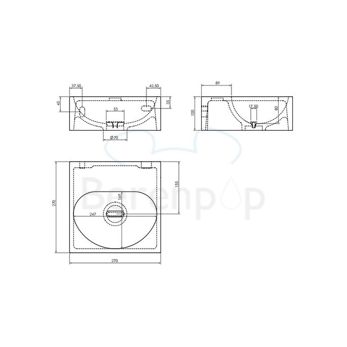 Clou Flush 4 CL0303041 ceramic fountain 27cm white (OUTLET)