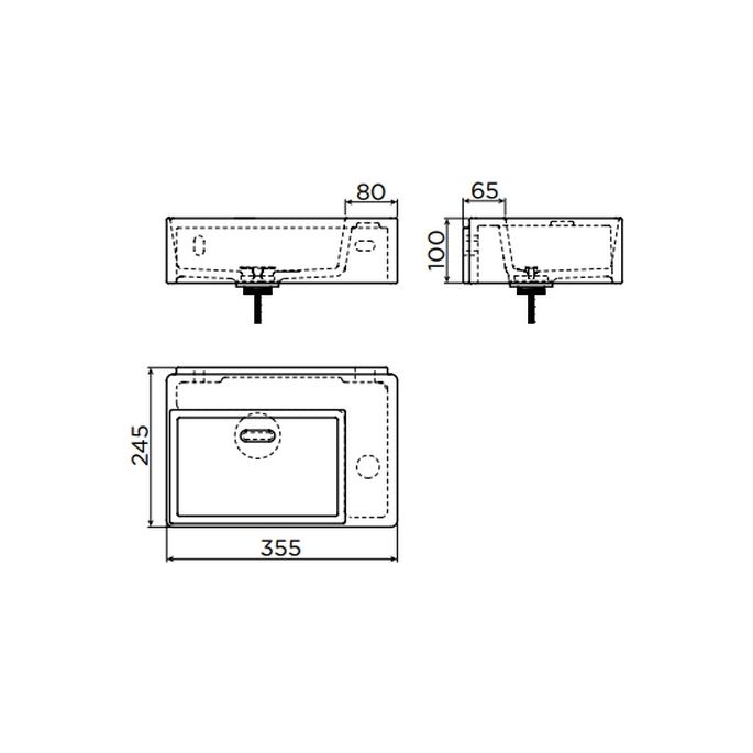 Clou New Flush 2 CL0313420 fountain 35x24cm aluite white