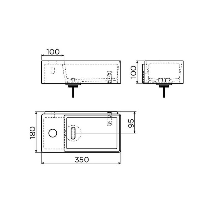 Clou New Flush 3 CL030343201 fountain 35x18cm ceramic white