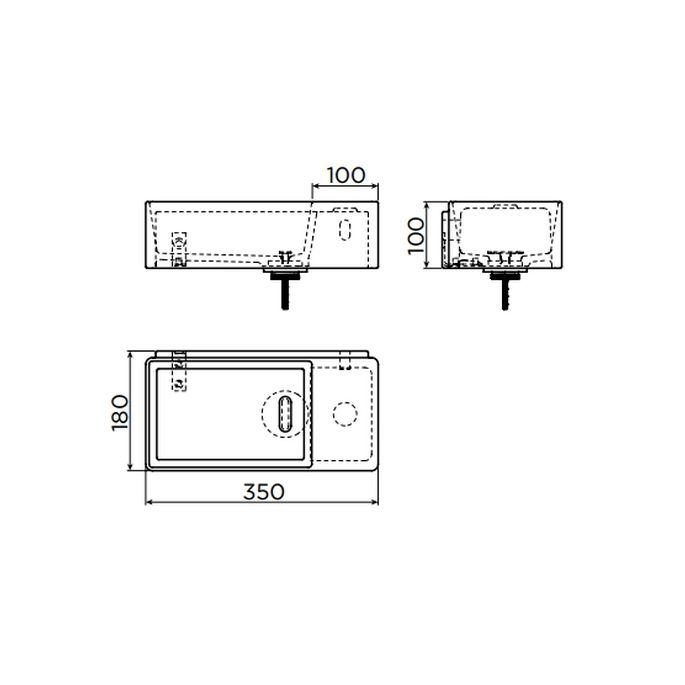 Clou New Flush 3 CL0313430 fountain 35x18cm aluite white