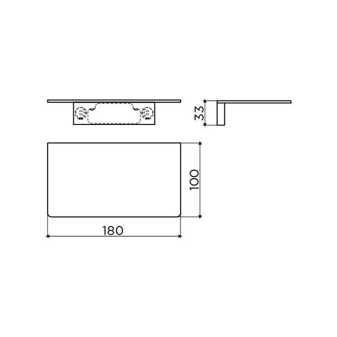 Clou Shokker SJ092603921 shelf 180mm matte black