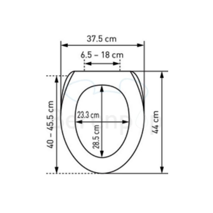 Diaqua Barbana 31166656 toiletzitting met deksel blauw