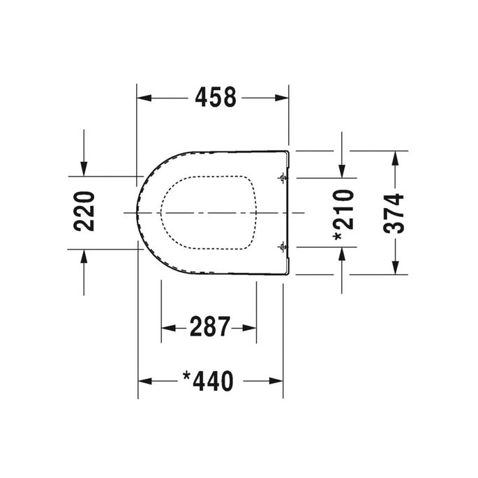 Duravit ME by Starck 0020090000 toilet seat with lid white