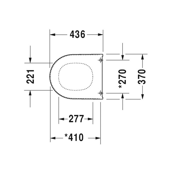 Duravit Starck 2 0069810000 toiletzitting met deksel wit