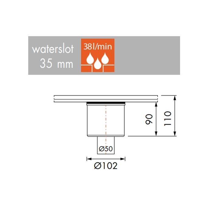 Easy Drain Multi EDMSI-3 siphon lower outlet outlet 50mm