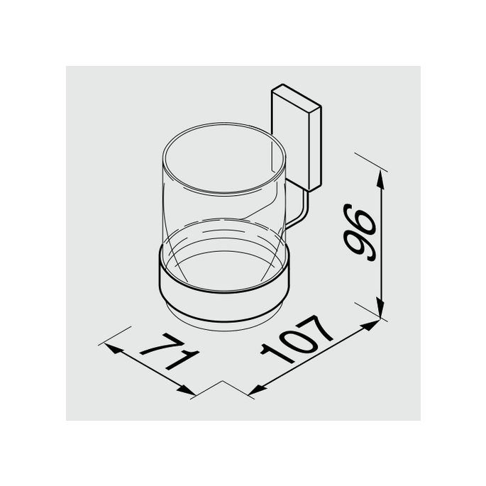 Geesa AIM 91840202 glashouder chroom