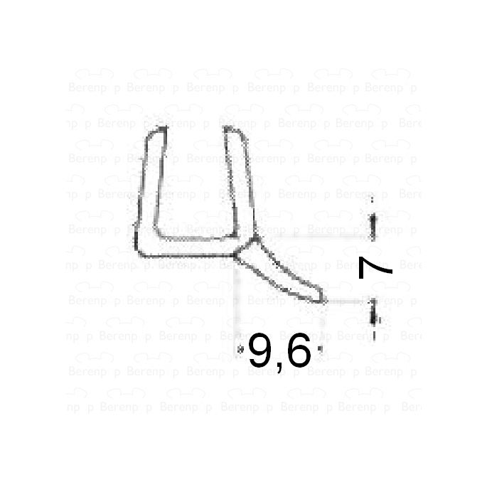 HSK Kienle E87072-3 Schleppprofildichtung, F1 kurz, 7mm, 200cm, 8mm *nicht mehr lieferbar*