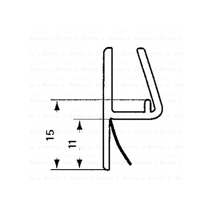 HSK Kienle E87074-2 vertikale Dichtung, 200cm, 8mm