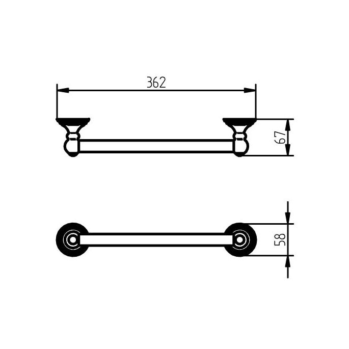 Haceka Allure 1208469 gastenhanddoekhouder 30cm RVS geborsteld