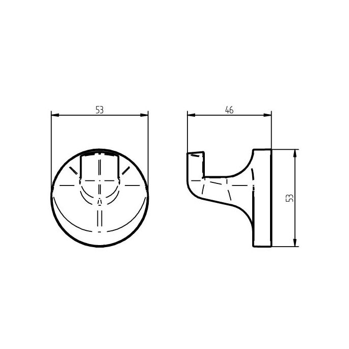 Haceka Aspen 1209514 Haken mattschwarz