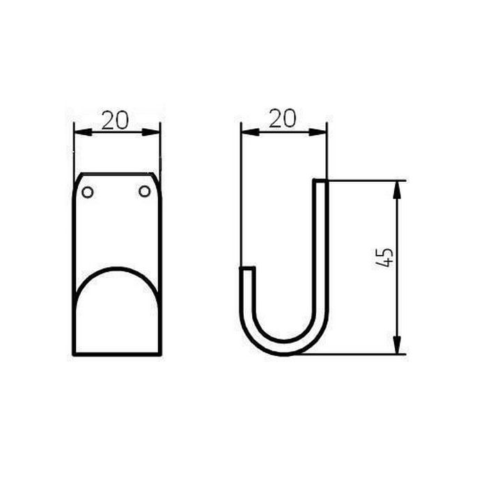 Haceka Ixi 1208512 Haken mattschwarz
