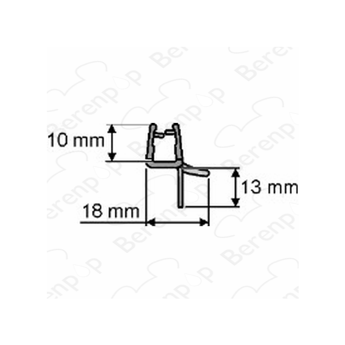 Huppe universal 070004 drain strip II, 210cm / 6mm (now only available as 2 x 105cm)