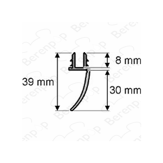 Huppe universal 070009 mooring profile, 201.2cm