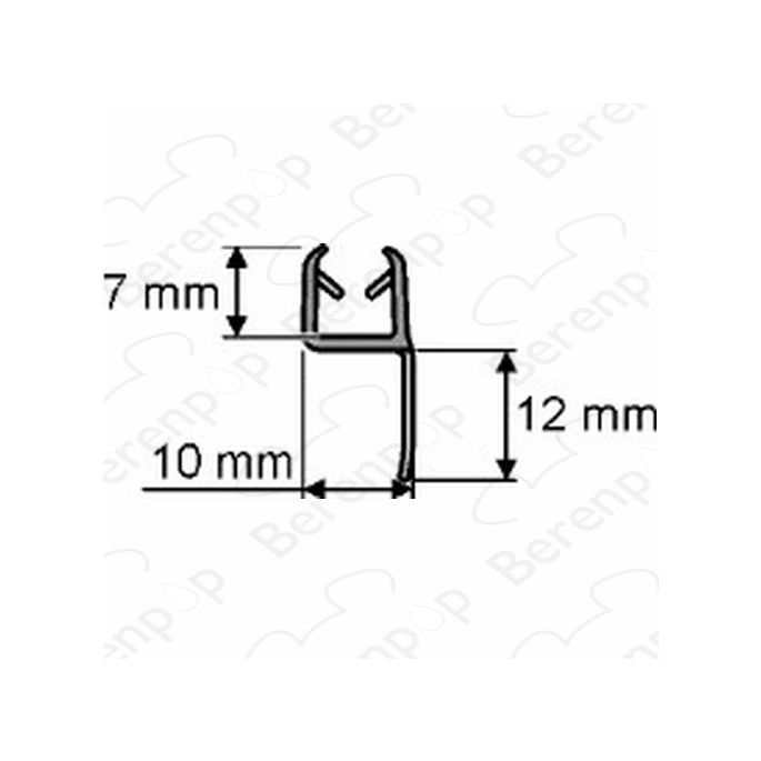 Huppe universal 070016 sealing profile , 210cm / 6mm