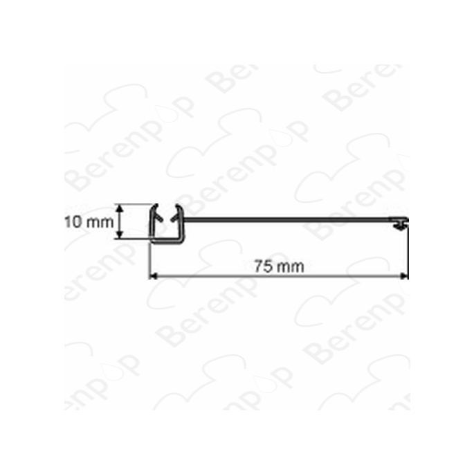 Huppe universal 070022 sealing profile I, 198,2cm / 6mm