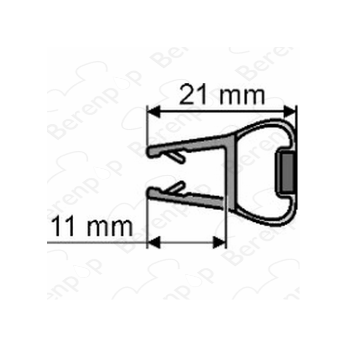 Huppe universal 070033 magnetic strip, 200cm / 6mm