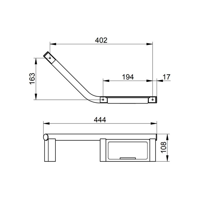 Keuco Collection Plan 14909071037 Griff 135° Edelstahl