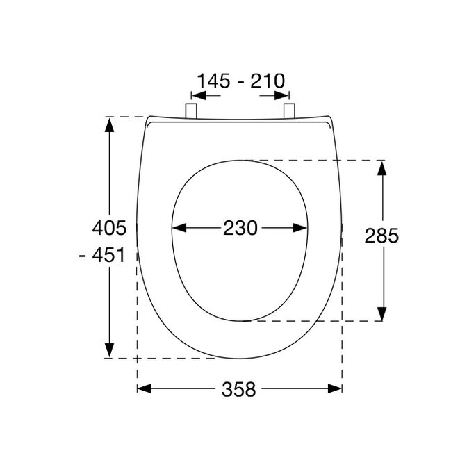 Pressalit Projecta Solid Pro 1004111-DG4925 toilet seat with lid black polygiene