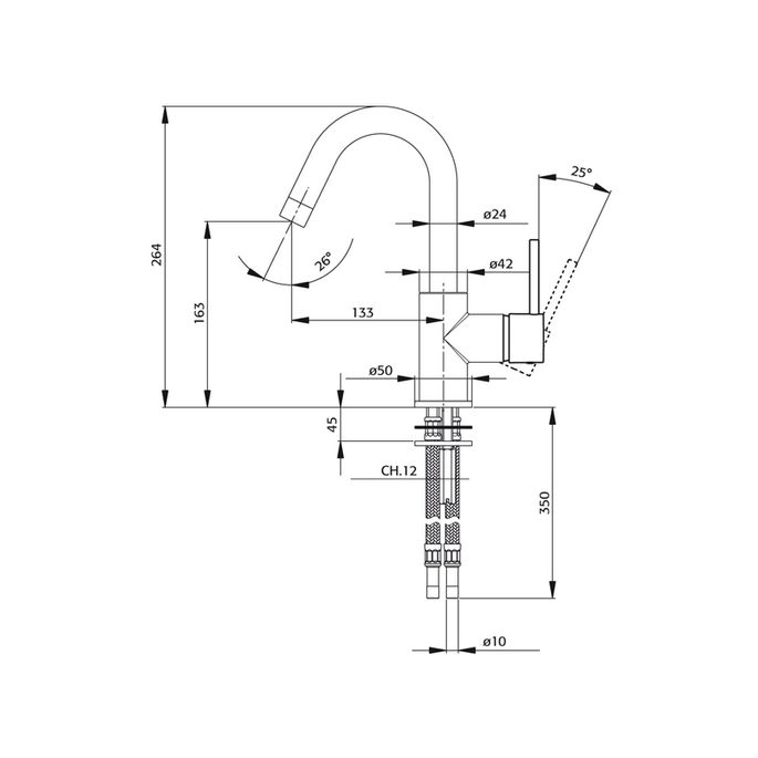 Pure Duero DU5402-ZW basin faucet matte black
