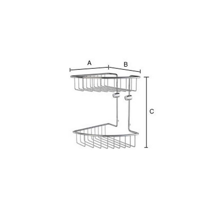 Smedbo House RS377 double wire basket matte chrome