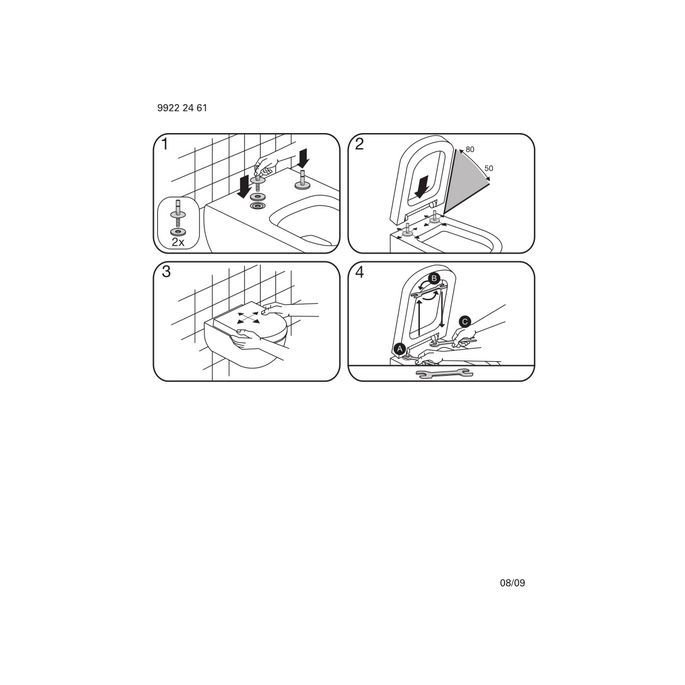 Villeroy en Boch La Belle - Memento - My Nature - Subway 2.0 - Subway 2.0 Compact 92222461 set fest Scharniere chrom