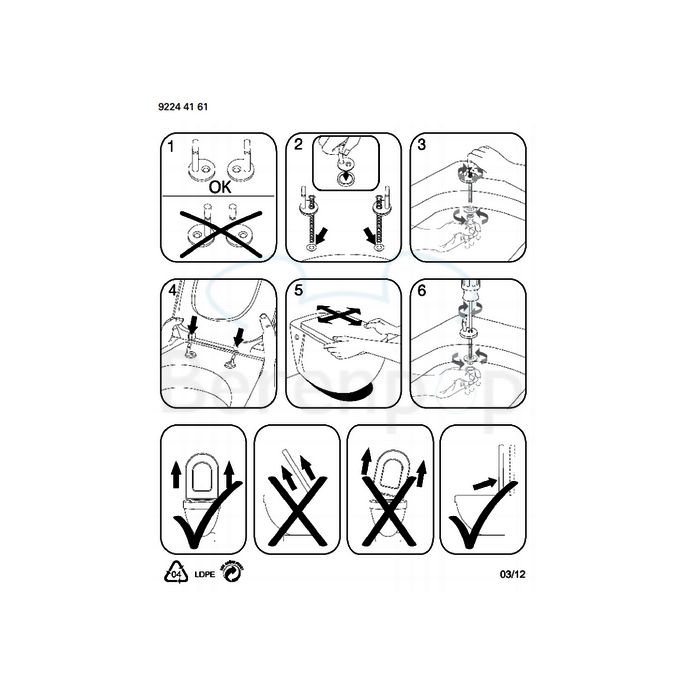 Villeroy en Boch Omnia Architectura Vita 9M51B101 toilet seat with cover white