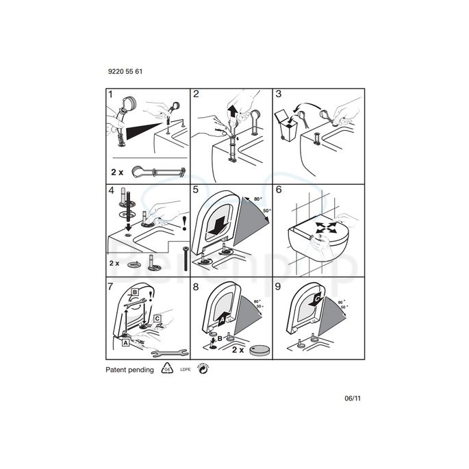 Villeroy en Boch Subway 9M55Q1R3 toilet seat with cover pergamon *no longer available*