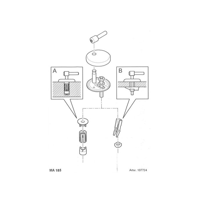 Ideal Standard Verbinden EV286AA Satz mit 2 Scharnieren chrom