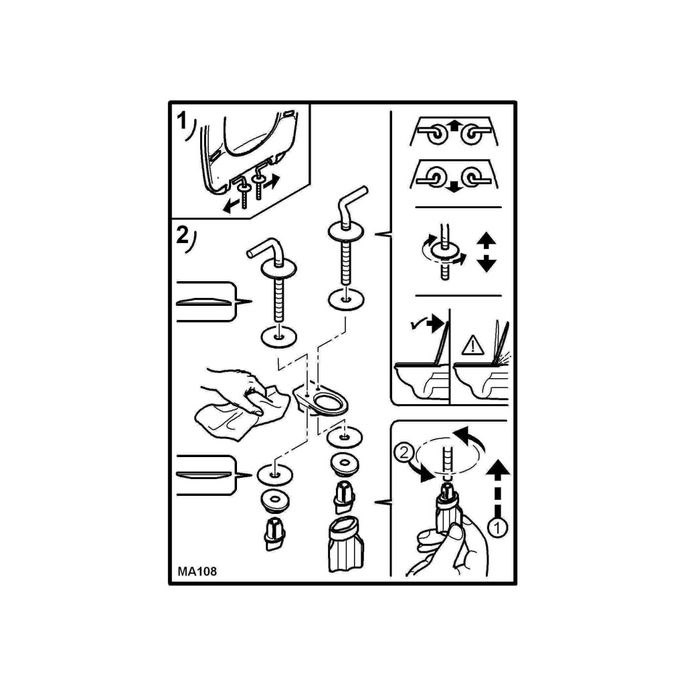 Ideal Standard San Remo - Eurovit K705401 toiletzitting met deksel wit