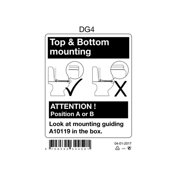 Pressalit Projecta Solid Pro 1001011-DG4925 toiletzitting zonder deksel wit polygiene
