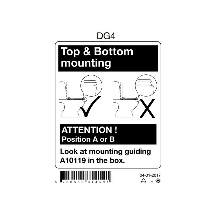 Pressalit Projecta Solid Pro 1004111-DG4925 toilet seat with lid black polygiene