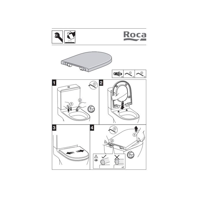 Roca Dama Compact A80178B004 toilet seat with cover white