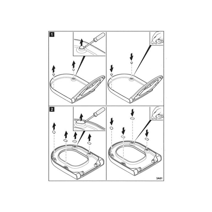 Villeroy en Boch Architectura 92242201 buffers rond en ovaal