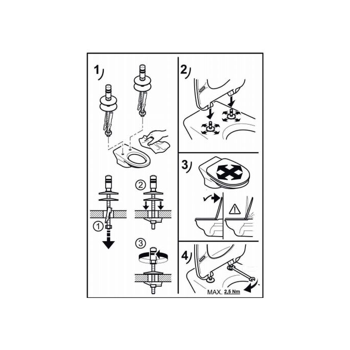 Villeroy en Boch Avento 9M77C101 WC-Sitze mit Deckel weiß