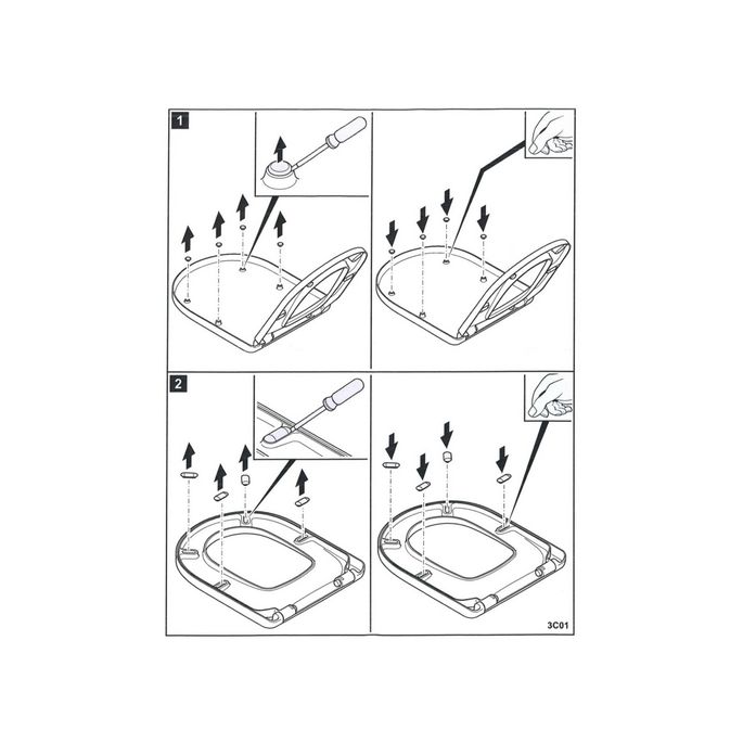 Villeroy en Boch Subway 2.0 - Vivia 92212300 buffers rond en ovaal