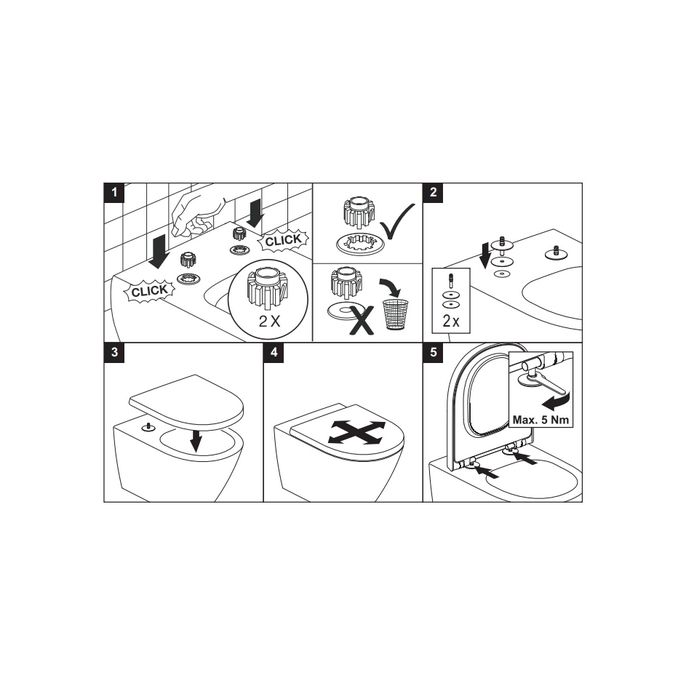 Villeroy en Boch Venticello 8M22S101 toilet seat with cover white