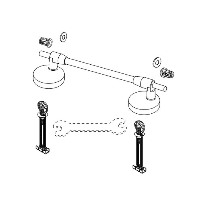 Pressalit Projecta D 879011-DC7999 toiletzitting zonder deksel wit polygiene