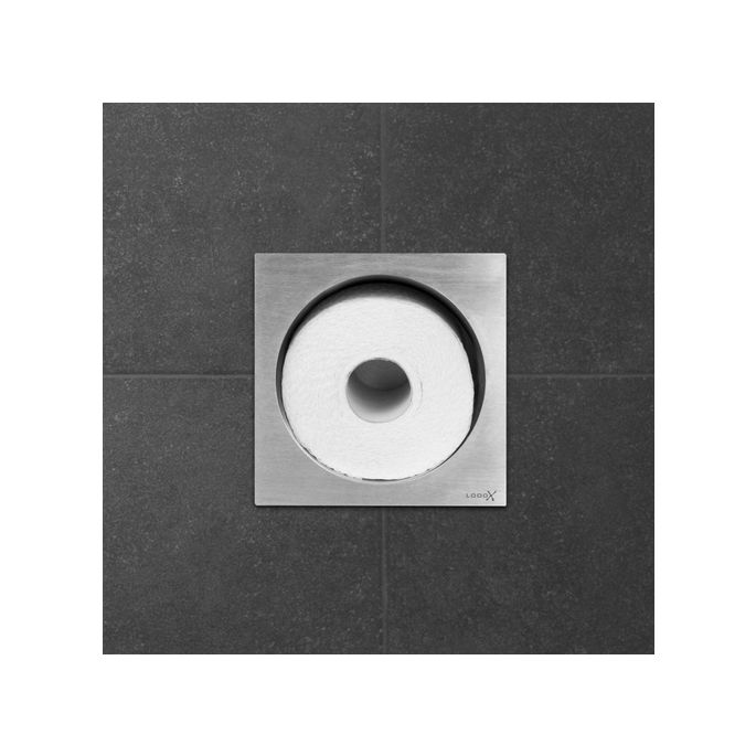Looox Closed CL2 spare roll holder for 1 roll recessed stainless steel