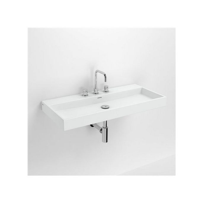 Clou Wash Me CL0201034 wastafel 90x42cm keramiek wit