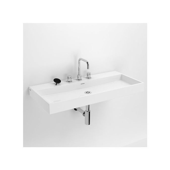 Clou Wash Me CL0226034 Waschbecken 90x42cm Mineralmarmor weiß