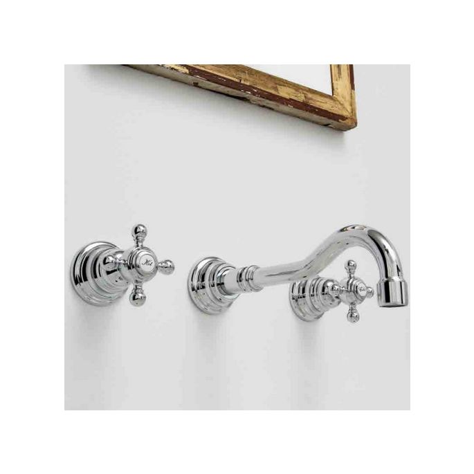 Fima Carlo Frattini Elizabeth F50815CR 3-hole wall mounted basin mixer 2 handle spout 16cm chrome