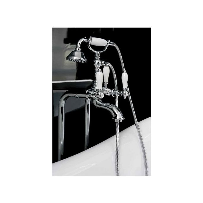 Fima Carlo Frattini Herend F54044CR freistehend Badewannenarmatur 2-Griff mit Garnitur Chrom